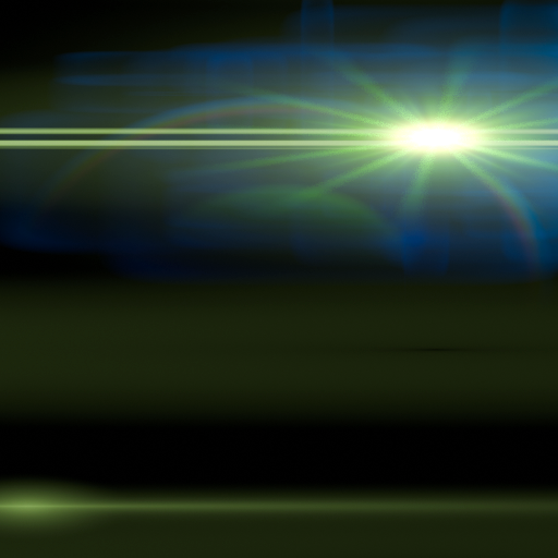 dark, green-tinted lens flare preset for Blender – Flared2 addon thumbnail preview